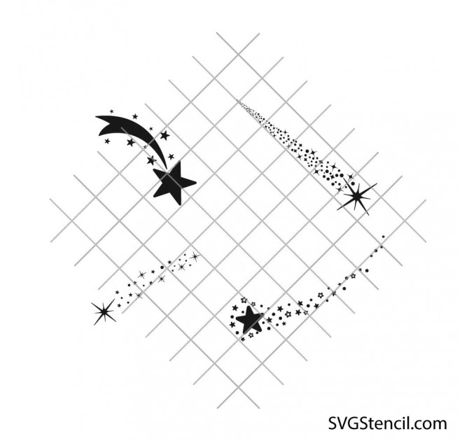 Shooting star svg bundle | Sparkle svg | Falling stars svg