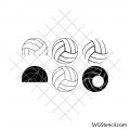 Volleyball ball svg bundle | Volleyball clipart | Volleyball name svg