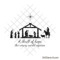 A thrill of hope the weary world rejoices svg | Nativity scene svg