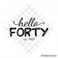 Hello forty svg | Established 1985 svg