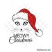 Meowy Christmas svg | Christmas cat svg | Cat with Santa hat svg