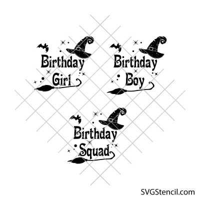 Birthday girl svg | Birthday boy svg | Birthday squad svg