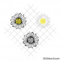 Layered daisy svg | Gerbera daisy svg | White daisy svg