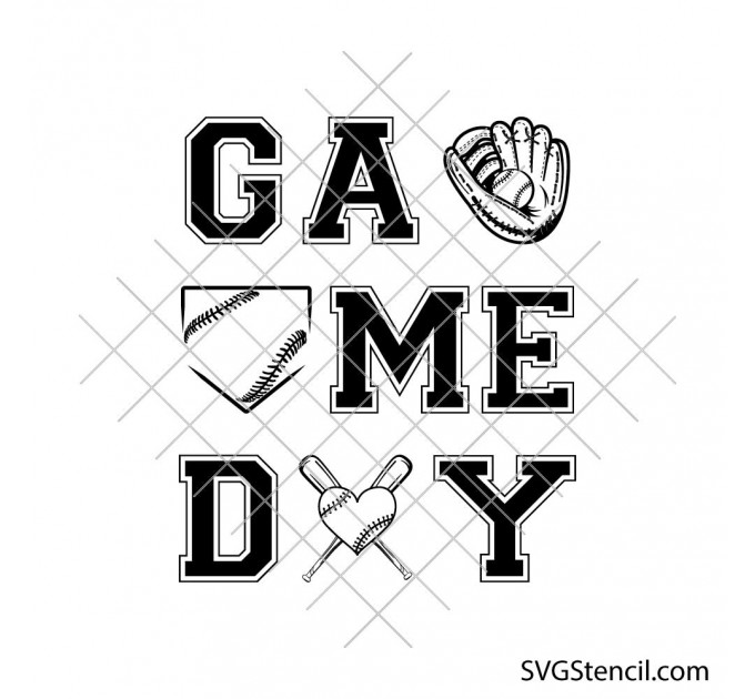 Game day baseball svg | Baseball vibes svg | Baseball season svg