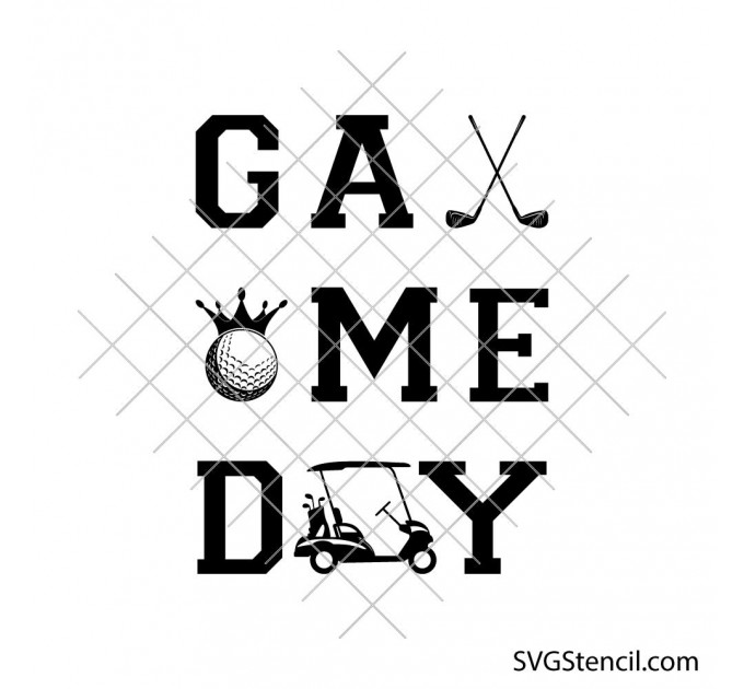 Game day golf svg | Golfing dad svg | Game day shirt svg