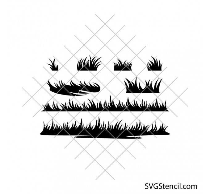 Grass border svg | Grasses svg | Wild grass svg | Swamp grass svg