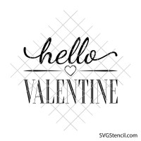 Hello Valentine svg | Front door sign svg | Valentines design
