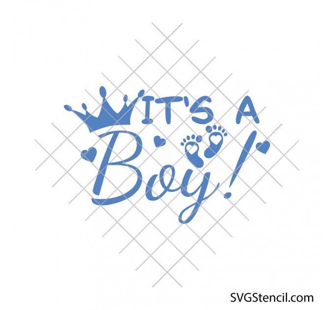 It's a Boy! svg | Baby shower onesie svg design |Pregnancy announcement