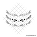 Laurel wreath border svg | Leaf border svg | Wedding wreath svg