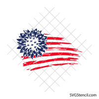 Sunflower American Flag svg | USA flag svg | 4th of July svg