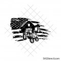 US farm tractor svg | American flag svg | Farmer svg