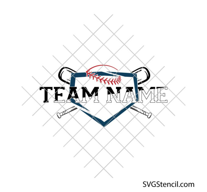 Baseball team shirt template svg | Custom baseball logo svg
