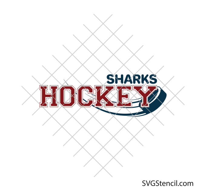 Custom hockey team template svg | Ice hockey cheer silhouette svg