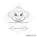 Cute monkey monogram svg | Baby monkey svg | Funny monkey name svg