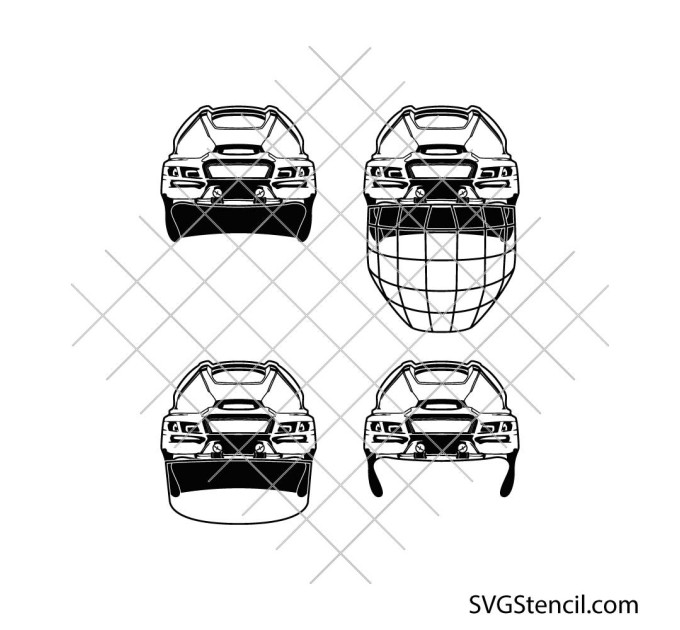 Hockey helmet svg, png, jpg and dxf files | Hockey gear svg