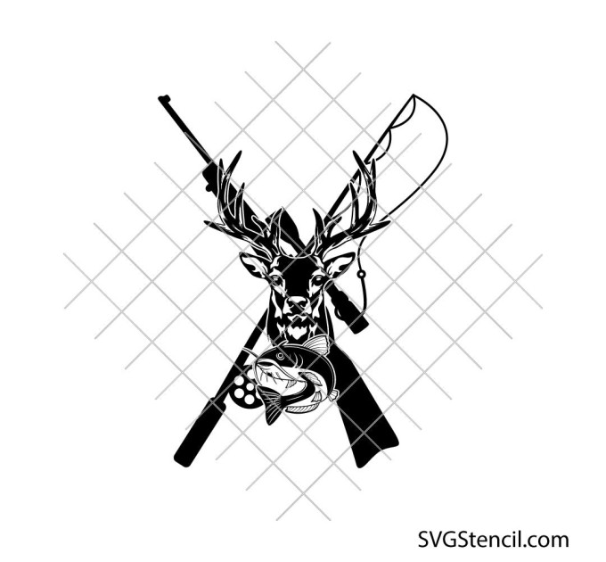 Hunting fishing svg | Hunting season svg | Deer hunter svg
