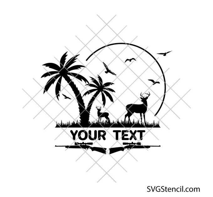 Deer hunting frame svg | Hunting season svg | Hunting monogram svg