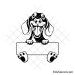 Weenie dog monogram svg | Funny puppy name svg | Long haired dachshund svg