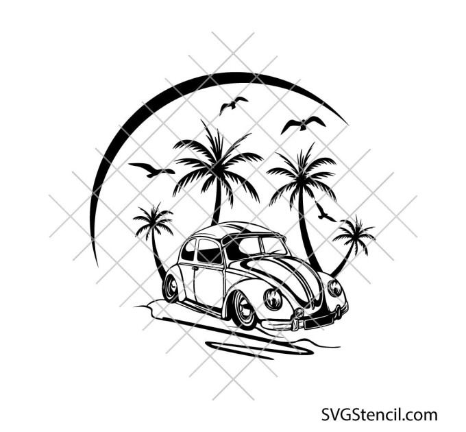 Summer beach car svg | Summer surfing svg | Beach life svg