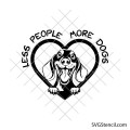 Less people more dogs svg | Funny dog quote svg | Pet lover svg