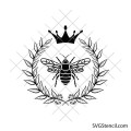 Crown bee wreath svg | Queen bee svg | Honey bee svg