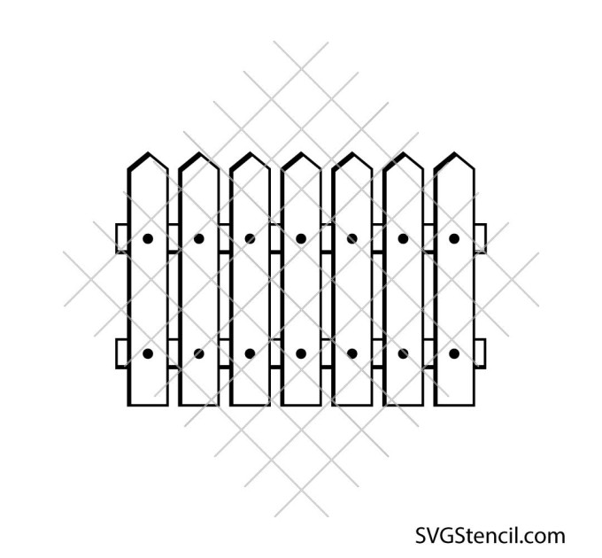 Wood fence svg | Farm fence clipart | Country fence svg