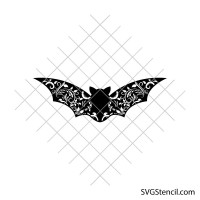 Decorative bat svg | Mandala bat svg | Gothic bat svg