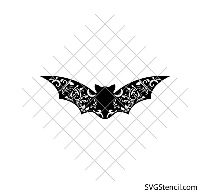 Decorative bat svg | Mandala bat svg | Gothic bat svg