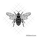 Floral bee svg | Honeybee svg | Boho bee svg