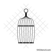 Vintage birdcage svg | Decorative cage clipart | Wedding decor svg