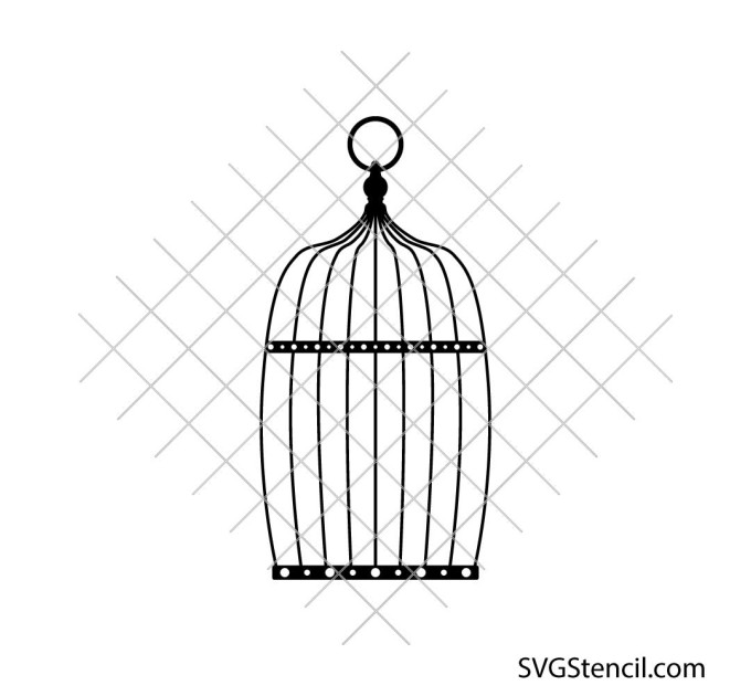 Vintage birdcage svg | Decorative cage clipart | Wedding decor svg