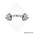 Fitness svg | Dumbbell workout cut file | Gym cricut design