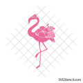 Flamingo with hibiscus svg | Tropical bird cut file | Summer cricut design