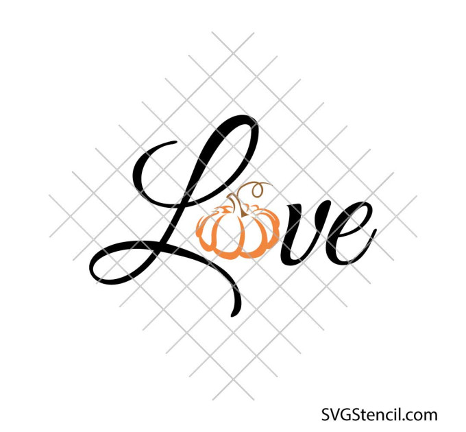 Pumpkin love svg | Word art svg | Fall sign svg