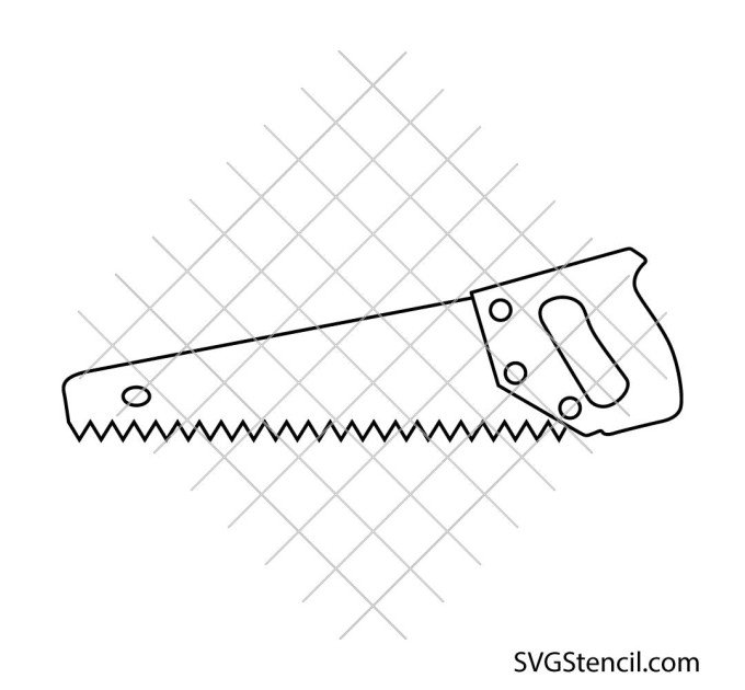 Hand saw svg | Woodworking svg | Craft tools svg