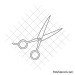 Hair cutting scissors svg | Barber tool silhouette cut file for Cricut & Silhouette