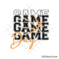 Game day basketball svg | Sports shirt design | Basketball mom cricut cut file