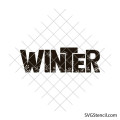 Winter svg | Snowflake word design | Winter quote cut file for cricut and silhouette