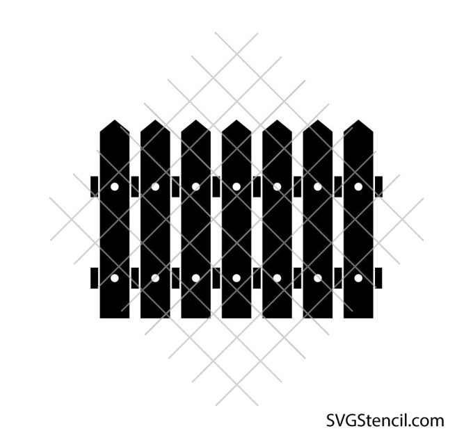 Wood fence svg | Farm fence clipart | Country fence svg