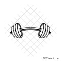 Barbell svg | Fitness gym workout cut file | Weightlifting cricut design