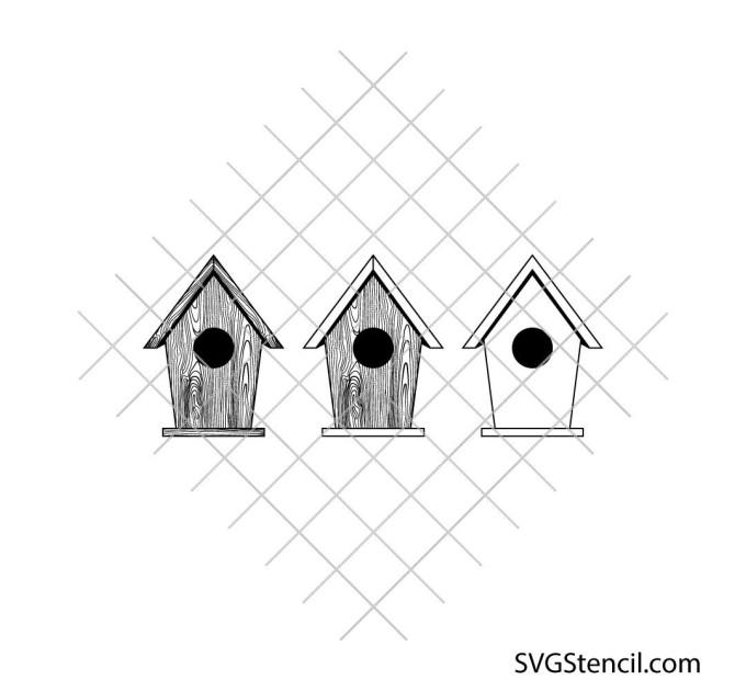 Birdhouse svg bundle | Wooden bird house svg | Garden decor svg