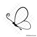 Minimal butterfly svg | Elegant line art butterfly | Floral insect cut file