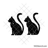 Celestial cat svg bundle | Starry cat silhouette svg | Mystical cat clipart | Galaxy cat svg | Cricut cut file