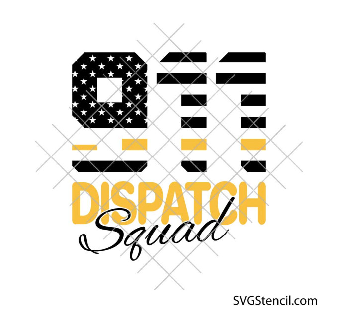 DOT dispatch squad svg | Dispatcher team patriotic text | Work shirt cut file