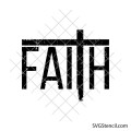 Faith cross svg | Christian faith svg | Distressed faith cut file