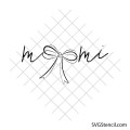 Mimi bow svg | Cute script mimi cut file for shirts