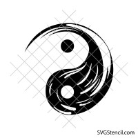 Yin Yang svg | Balance symbol | Minimalist zen cut file