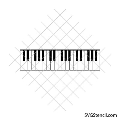 Piano keys svg | Keyboard svg | Music lover svg