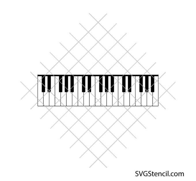 Piano keys svg | Keyboard svg | Music lover svg