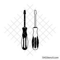 Screwdriver svg | Hand tool silhouette | DIY tool svg